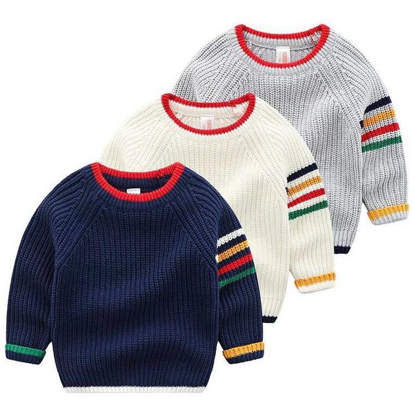 18 new style autumn and winter childrenswear boy's thick needle cotton thread sweater children crew neck sweater thick, White
18 new style autumn and winter childrenswear boy's thick needle cotton thread sweater children crew neck sweater thick, White