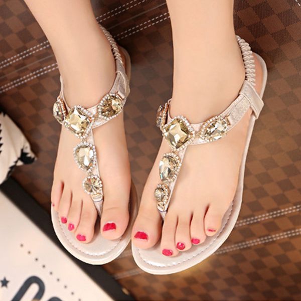 woman bohemia sandals female rhinestone shoes ladies elastic band flip flops women's beach sewing summer footwear plus size, Black
woman bohemia sandals female rhinestone shoes ladies elastic band flip flops women's beach sewing summer footwear plus size, Black