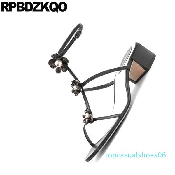 pearl plus size pumps designer shoes women luxury 2019 wedding sandals rhinestone low heel chunky flower ankle strap gladiator, Black
pearl plus size pumps designer shoes women luxury 2019 wedding sandals rhinestone low heel chunky flower ankle strap gladiator, Black