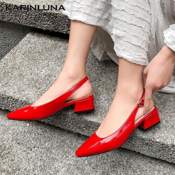karin new trendy slingback pointed toe office lady square heels summer woman shoes sandals, Black
karin new trendy slingback pointed toe office lady square heels summer woman shoes sandals, Black
