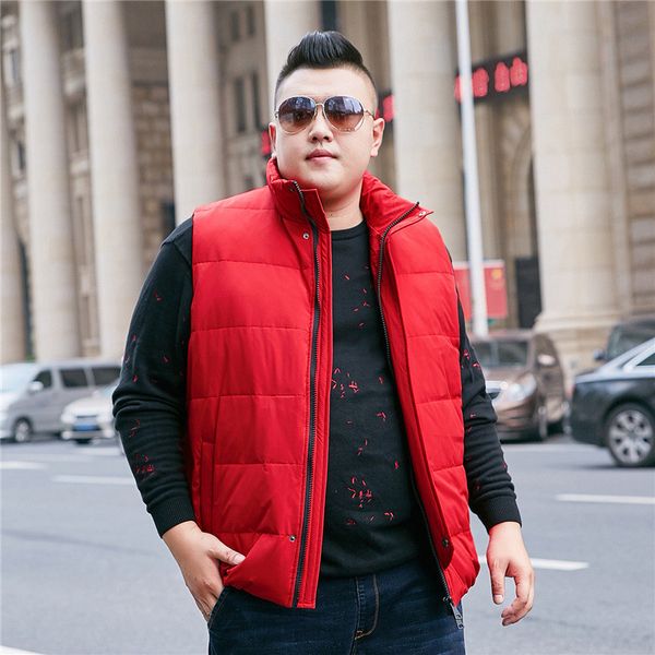 2019 new men's winter stand collar vest men's large size loose sleeveless vest casual red thick more size xl-9xl 10xl, Black;white
2019 new men's winter stand collar vest men's large size loose sleeveless vest casual red thick more size xl-9xl 10xl, Black;white