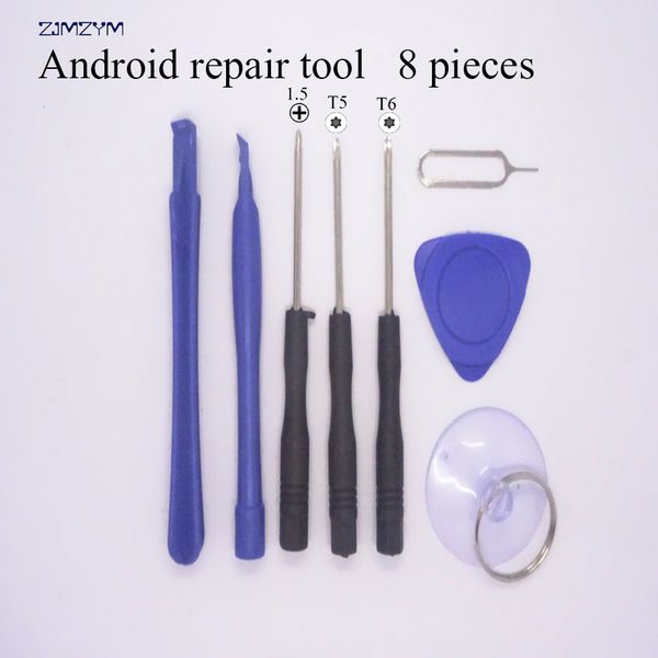 

selling 8 in 1 mobile phone repairing tool kit spudger pry opening tool lcd repair tools with 1.5mm\t5\t6 screwdrivers