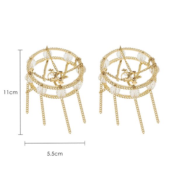 atmospheric exaggerated earrings female new personality earrings tide exaggerated geometric circle chandelier tassel j190628, Silver
atmospheric exaggerated earrings female new personality earrings tide exaggerated geometric circle chandelier tassel j190628, Silver