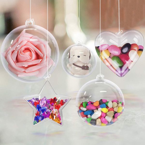 10pcs/pack christmas clear plastic fillable ornaments diy acrylic ornaments balls hanging crafting kit wedding party decorations
10pcs/pack christmas clear plastic fillable ornaments diy acrylic ornaments balls hanging crafting kit wedding party decorations