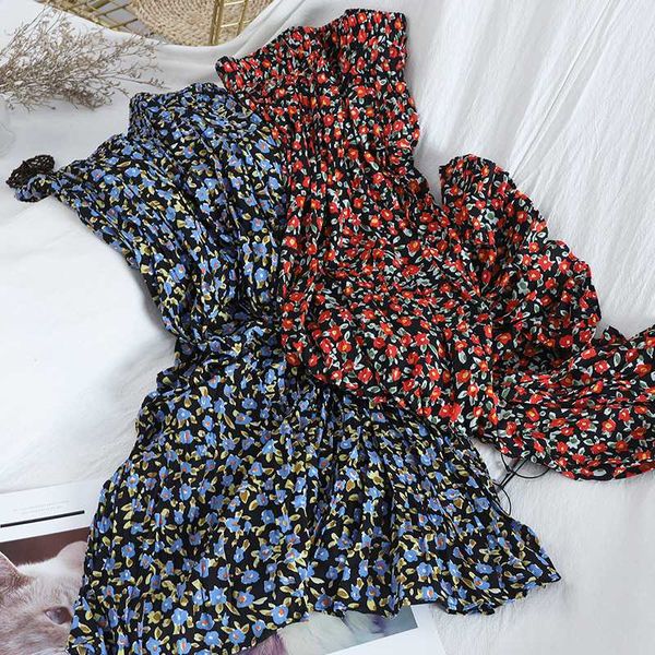 spring korean sweet elastic high waist floral skirt women literary fresh retro pleated skirt causal student summer, Black
spring korean sweet elastic high waist floral skirt women literary fresh retro pleated skirt causal student summer, Black