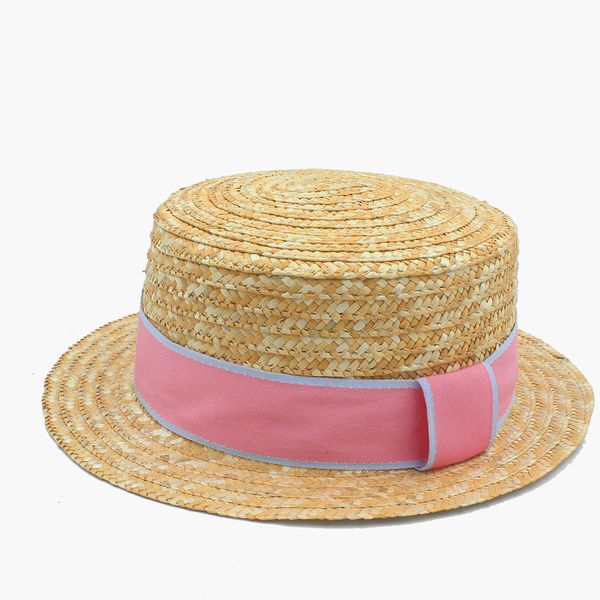 2017 3 pink ribbonp round flat straw hat for kids the girl's summer beach hat vacation travel outdoor, Yellow
2017 3 pink ribbonp round flat straw hat for kids the girl's summer beach hat vacation travel outdoor, Yellow