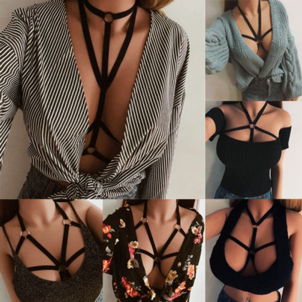 women ladies cross harness strappy lace bra bustier vest crop bralette blouse bodycon sleeveless tank strappy corset, White
women ladies cross harness strappy lace bra bustier vest crop bralette blouse bodycon sleeveless tank strappy corset, White