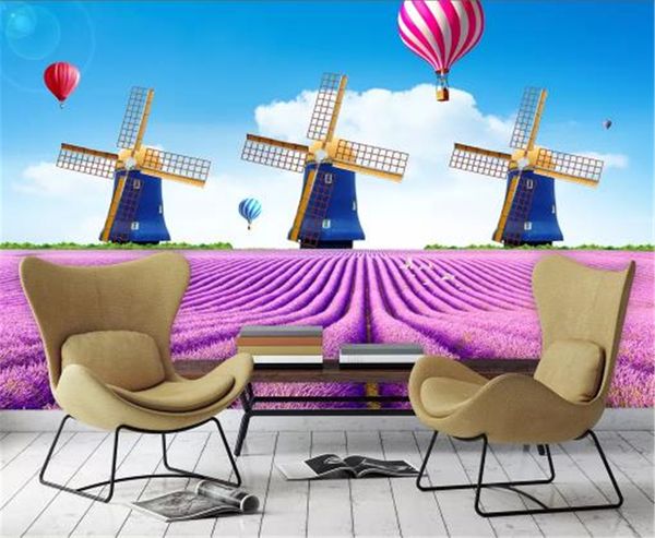 2019 new flower ocean lavender dutch windmill 3d tv background wall premium practical wallpaper
2019 new flower ocean lavender dutch windmill 3d tv background wall premium practical wallpaper