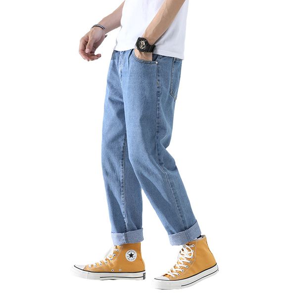 men's 2019 streetwear loose denim pants men autumn winter straight pants male fashion pockets cuffs jeans plus size, Blue
men's 2019 streetwear loose denim pants men autumn winter straight pants male fashion pockets cuffs jeans plus size, Blue