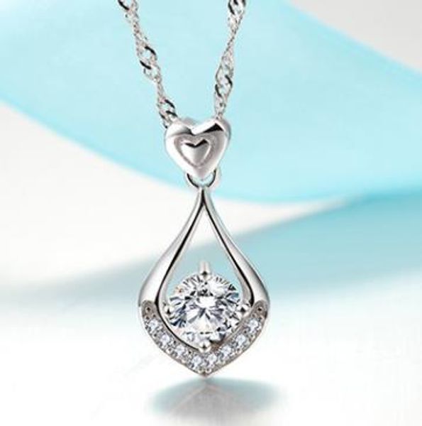 s925 sterling silver necklace jewelry micro-inlaid love water drop pendant clavicle chain accessories
s925 sterling silver necklace jewelry micro-inlaid love water drop pendant clavicle chain accessories