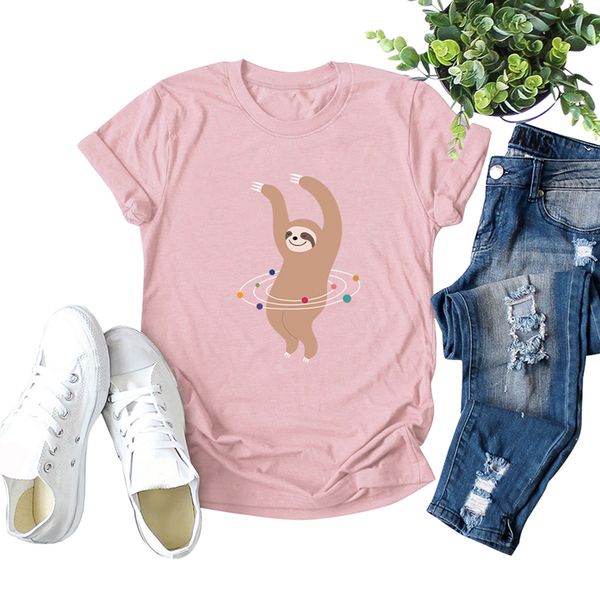 plus size tshirts cotton women contrast cartoon animal sloth print oversized t-shirt o neck short sleeve funny cute tee shirt, White
plus size tshirts cotton women contrast cartoon animal sloth print oversized t-shirt o neck short sleeve funny cute tee shirt, White