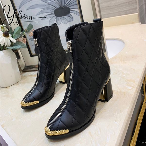 yifsion new fashion boot women genuine leather ankle boots shoes thick heel women boots for winter black shoes
yifsion new fashion boot women genuine leather ankle boots shoes thick heel women boots for winter black shoes