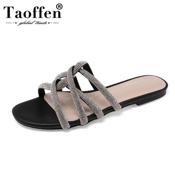 taoffen fashion women sandals shoes new design little crystals slippers low heels shoes women slip on lady footwear size 34-39, Black
taoffen fashion women sandals shoes new design little crystals slippers low heels shoes women slip on lady footwear size 34-39, Black