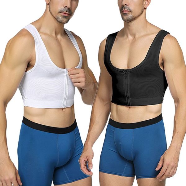 men mesh crop shapewear zipper body shaper slimming vest cross undershirt y1ac, Black;brown
men mesh crop shapewear zipper body shaper slimming vest cross undershirt y1ac, Black;brown