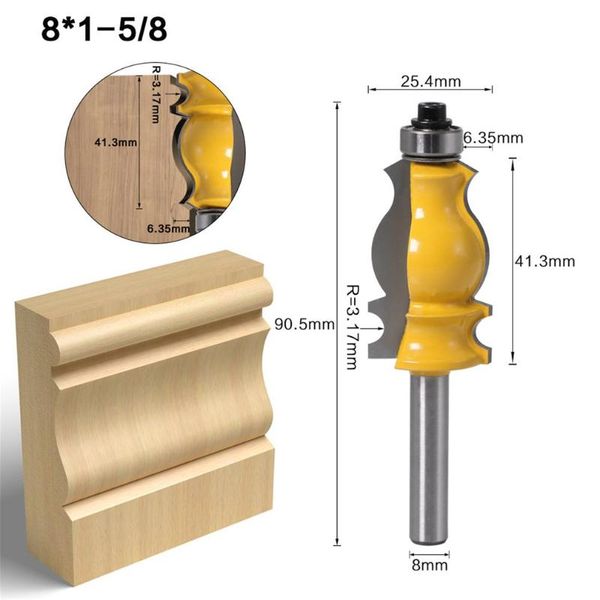 8mm shank architectural tungsten carbide molding router bit trimming wood end mill for woodwork cutter power tools
8mm shank architectural tungsten carbide molding router bit trimming wood end mill for woodwork cutter power tools