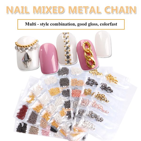 1pc/lot japanese nail metal chain jewelry 6 grid gold and silver flat metal chain punk nail art decoration, Silver;gold
1pc/lot japanese nail metal chain jewelry 6 grid gold and silver flat metal chain punk nail art decoration, Silver;gold