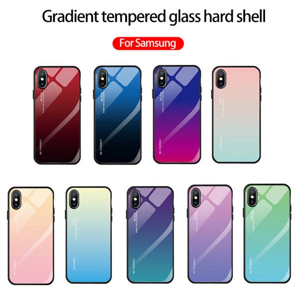 for samsung phone case gradient tempered glass mobile phone shell anti-fall gradient protective cover support retail/wholesale
for samsung phone case gradient tempered glass mobile phone shell anti-fall gradient protective cover support retail/wholesale