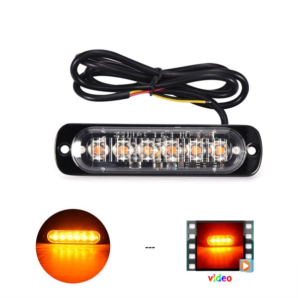 1x super bright white & yellow 6-led car truck van side strobe light warning flasher caution emergency construction
1x super bright white & yellow 6-led car truck van side strobe light warning flasher caution emergency construction