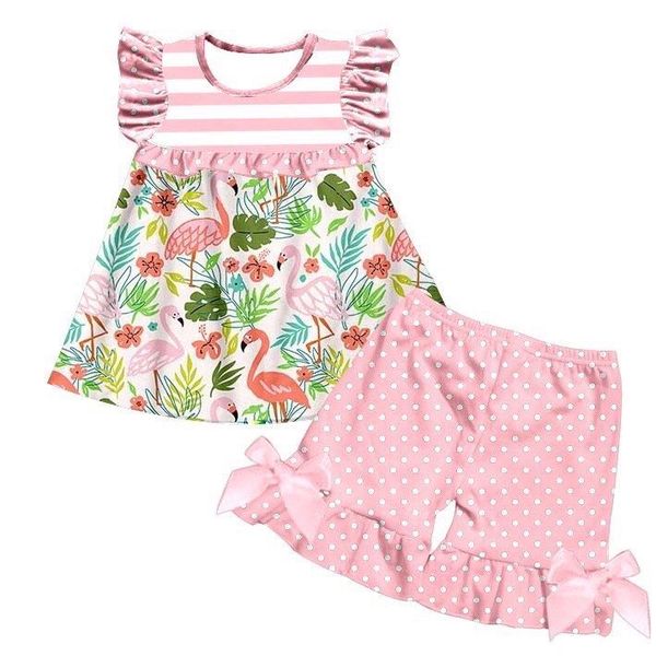 boutique baby girls summer sets flamingo pattern petal sleeve pink petal short girls adorable sets, White
boutique baby girls summer sets flamingo pattern petal sleeve pink petal short girls adorable sets, White