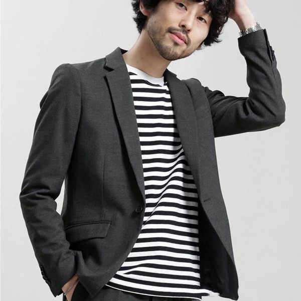 grey summer breathable men suits beach one buttons men blazer man casual leisure suits only one jacket, White;black
grey summer breathable men suits beach one buttons men blazer man casual leisure suits only one jacket, White;black
