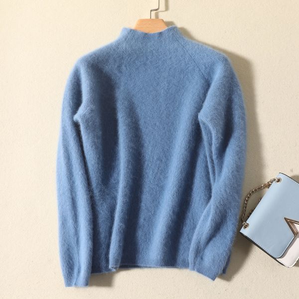 women's mink cashmere sweaters half turtleneck full sleeves short casual thick sweater solid soft warm winter pullover, White;black
women's mink cashmere sweaters half turtleneck full sleeves short casual thick sweater solid soft warm winter pullover, White;black