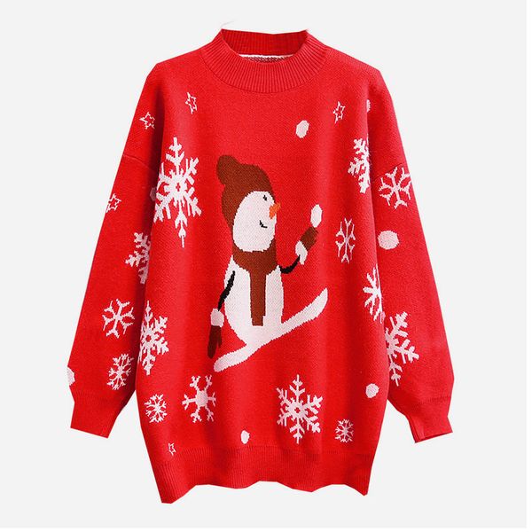 perhaps u women christmas sweater knitted red blue snowman snowflake o neck pullovers long sleeve loose winter m0367, White;black
perhaps u women christmas sweater knitted red blue snowman snowflake o neck pullovers long sleeve loose winter m0367, White;black