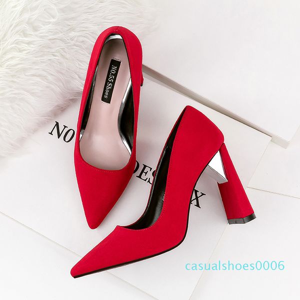 pumps women shoes red flock slip-on shallow wedding party pointed toe square heel 10cm high heels pump chaussures femme c06, Black
pumps women shoes red flock slip-on shallow wedding party pointed toe square heel 10cm high heels pump chaussures femme c06, Black