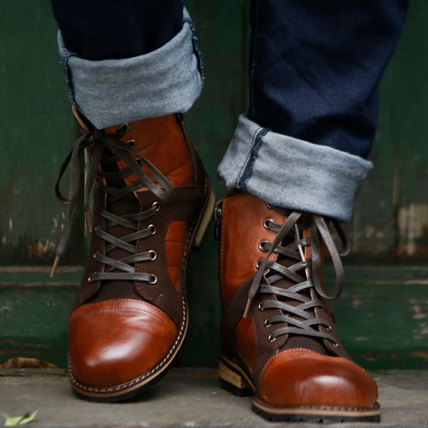 cosidram men fashion lace-up ankle boots men roman style pu leather boots autumn winter male botas brm-100, Black
cosidram men fashion lace-up ankle boots men roman style pu leather boots autumn winter male botas brm-100, Black