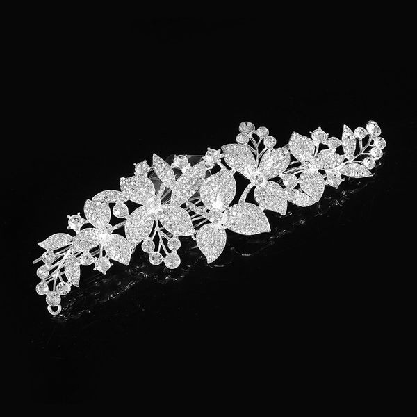 

elegant huge wedding hair combs for bride crystal rhinestones pearls women hairpins bridal headpiece hair jewelry accessories, Golden;white