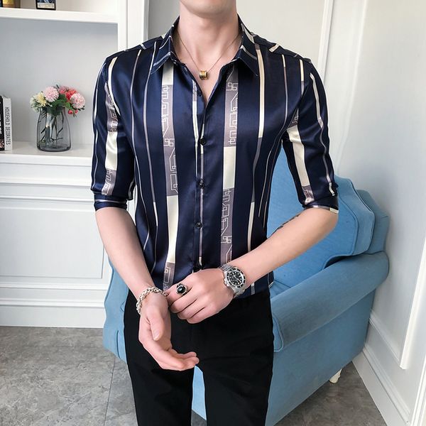 camisas para hombre 2020 fashion men's shirt casual business stripe shirts slim fit dress shirts summer streetwear men clothing, White;black
camisas para hombre 2020 fashion men's shirt casual business stripe shirts slim fit dress shirts summer streetwear men clothing, White;black