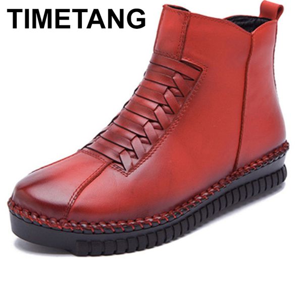timetang handmade genuine leather women boots solid zip ankle boots woman autumn winter women cow leather shoes casual snow, Black
timetang handmade genuine leather women boots solid zip ankle boots woman autumn winter women cow leather shoes casual snow, Black