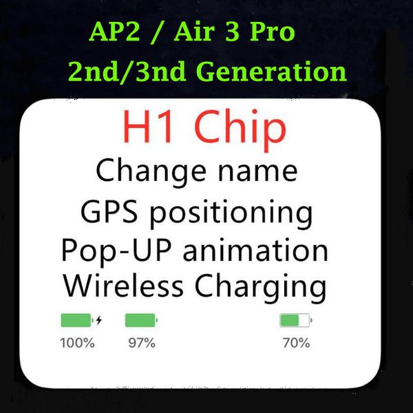 new ap2 tws earbuds ap3 wireless earphones h1 chip gps positioning noise cancellation headset airs pro 3 headphones pk i7 i9s i200 i500 tws
new ap2 tws earbuds ap3 wireless earphones h1 chip gps positioning noise cancellation headset airs pro 3 headphones pk i7 i9s i200 i500 tws