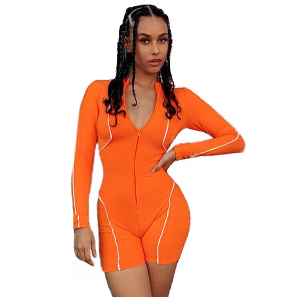 7mang 2019 summer skinny bodysuit women long sleeve black stand neck zipper jumpsuits contrast color shorts playsuits, Black;white
7mang 2019 summer skinny bodysuit women long sleeve black stand neck zipper jumpsuits contrast color shorts playsuits, Black;white
