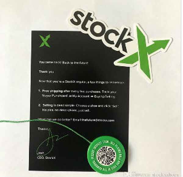 2019 Stock X OG QR Code Sticker StockX Card Green Circular Tag Plastic Verified Authentic Shoe Buckle New Arrival Accessorie
2019 Stock X OG QR Code Sticker StockX Card Green Circular Tag Plastic Verified Authentic Shoe Buckle New Arrival Accessorie