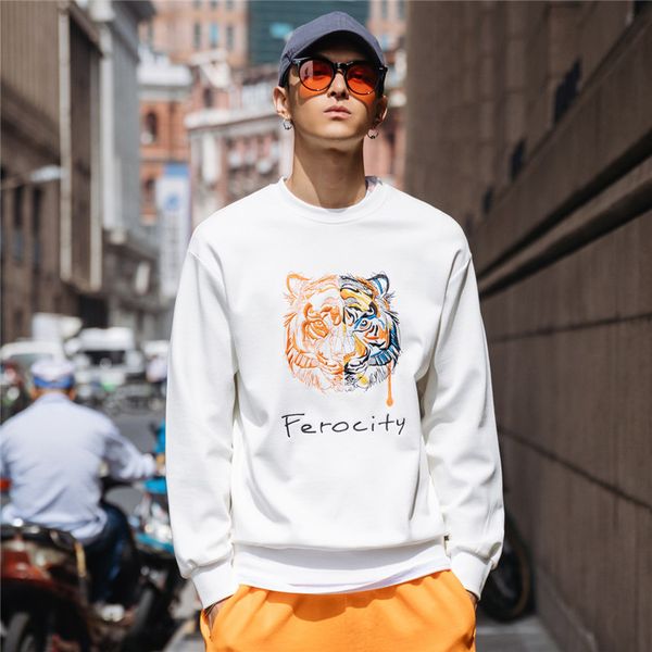 men women fashion long sleeve designer sweaters loose embroidered couple coat fashion streetwear tiger head sweater size s-xxl, Black 
men women fashion long sleeve designer sweaters loose embroidered couple coat fashion streetwear tiger head sweater size s-xxl, Black