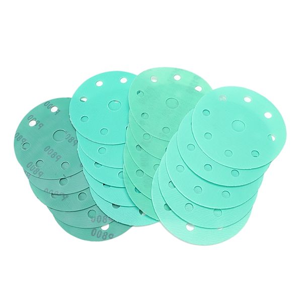 xd-20pcs 5 inch green sand polyester sandpaper 9-hole dry and wet disc sandpaper set includes: 800/1200/1500/2000 gravel
xd-20pcs 5 inch green sand polyester sandpaper 9-hole dry and wet disc sandpaper set includes: 800/1200/1500/2000 gravel