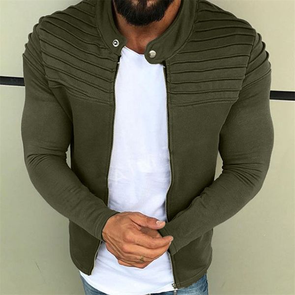 feitong jaqueta men jacket autumn winter pleats slim stripe fit raglan zipper long sleeve solid coat jaqueta masculina, Black;brown
feitong jaqueta men jacket autumn winter pleats slim stripe fit raglan zipper long sleeve solid coat jaqueta masculina, Black;brown