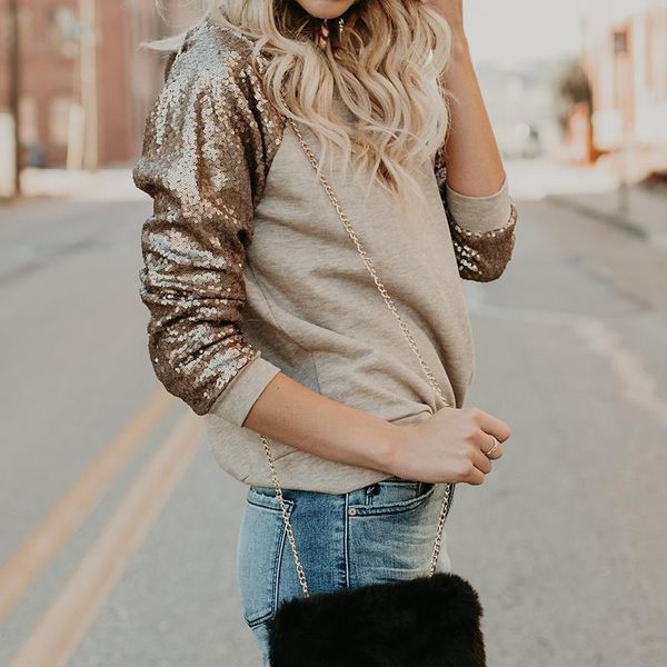 women's t-shirt women t-shirts sequined t shirt long sleeve casual loose patchwork o-neck tee 2021 fashi, White
women's t-shirt women t-shirts sequined t shirt long sleeve casual loose patchwork o-neck tee 2021 fashi, White