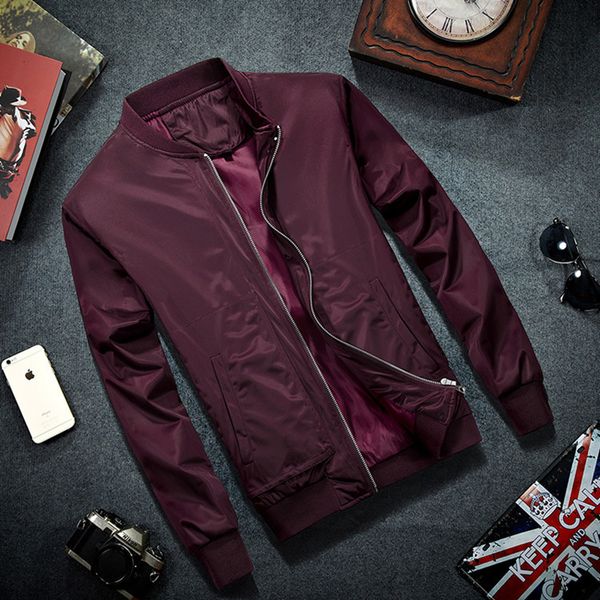2019 brand mens bomber jacket thin men baseball jackets coat solid color casual jacket overcoat for male clothing, Black;brown
2019 brand mens bomber jacket thin men baseball jackets coat solid color casual jacket overcoat for male clothing, Black;brown