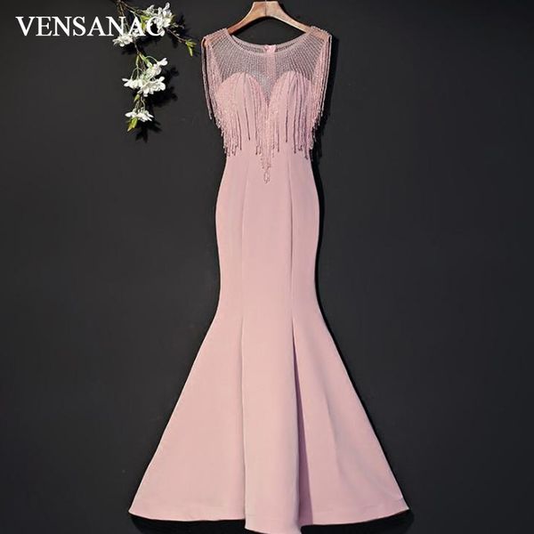 party dresses vensanac 2021 sheer o neck luxury crystals tassels mermaid long evening vintage tank satin prom gowns, White;black
party dresses vensanac 2021 sheer o neck luxury crystals tassels mermaid long evening vintage tank satin prom gowns, White;black