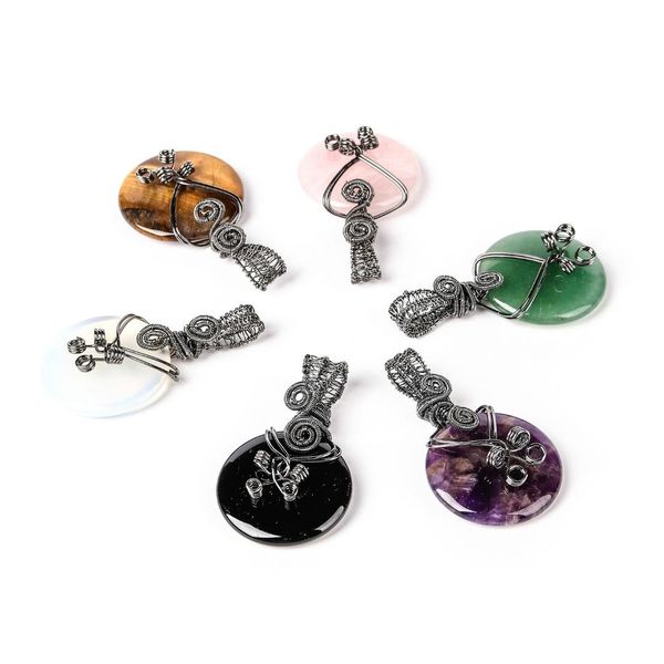 natural purple wafer handmade winding pendant original stone crystal pendant used in jewelry making diy necklace accessories, Bronze;silver
natural purple wafer handmade winding pendant original stone crystal pendant used in jewelry making diy necklace accessories, Bronze;silver