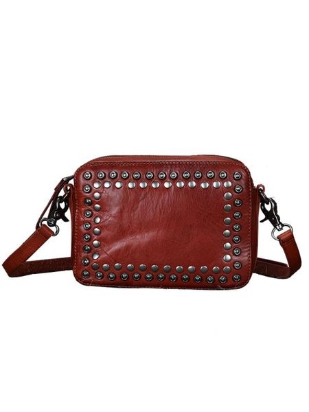 2019 new original literary retro leather shoulder bag ladies first layer leather handmade messenger bag rivet square
2019 new original literary retro leather shoulder bag ladies first layer leather handmade messenger bag rivet square
