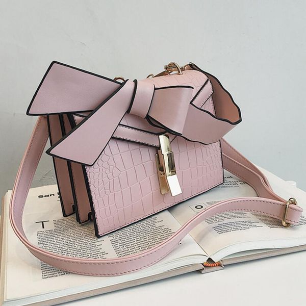 elegant female bow tote bag 2019 new quality pu leather women's designer handbag stone pattern lock chain shoulder messenger bag
elegant female bow tote bag 2019 new quality pu leather women's designer handbag stone pattern lock chain shoulder messenger bag