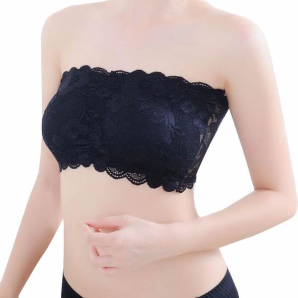 lace wrapped chest strapless bra padded three hook women's wire underwear, Red;black
lace wrapped chest strapless bra padded three hook women's wire underwear, Red;black