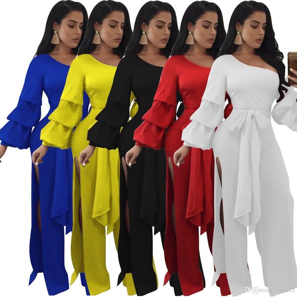 5 цветов длинные женщины комбинезоны 2018 мода latern длинные рукава одно плечо со стороны высокого раздельное элегантная дама брюки костюмы, Black;white
5 цветов длинные женщины комбинезоны 2018 мода latern длинные рукава одно плечо со стороны высокого раздельное элегантная дама брюки костюмы, Black;white