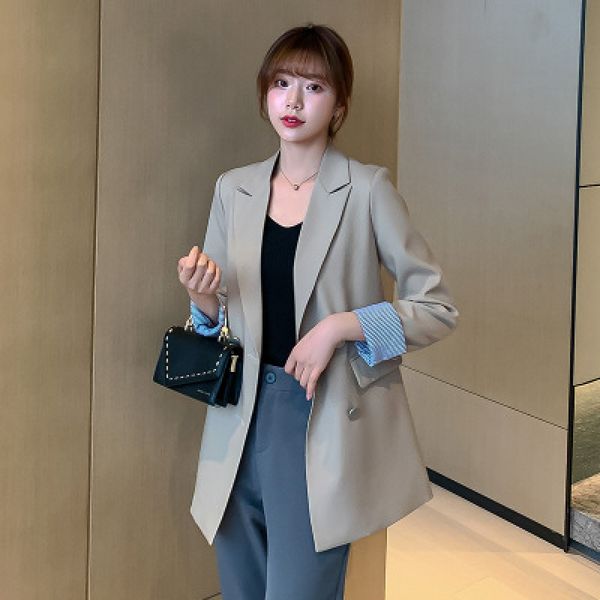 spring 2020 new women's solid color british style female fashion casual slim professional suit coats, Black;brown
spring 2020 new women's solid color british style female fashion casual slim professional suit coats, Black;brown