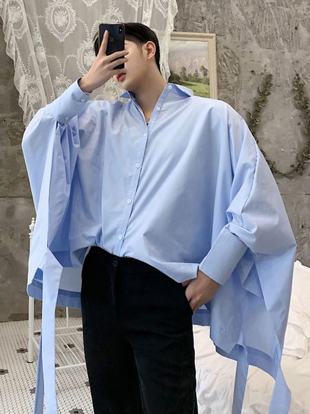 oversized men streetwear loose bat long sleeve casual shirt male ribbons fashion punk gothic party dress shirt stage costumes, White;black
oversized men streetwear loose bat long sleeve casual shirt male ribbons fashion punk gothic party dress shirt stage costumes, White;black