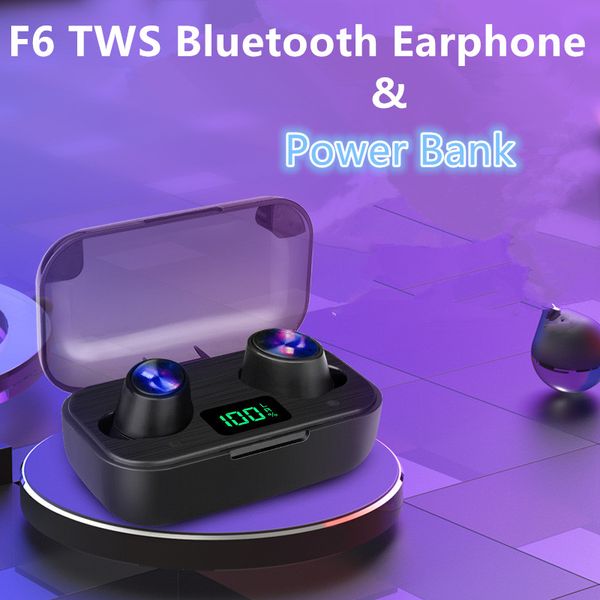 f6 tws wireless sports bluetooth earphone headset 5.0 led display 2000mah powerbank large volume charger
f6 tws wireless sports bluetooth earphone headset 5.0 led display 2000mah powerbank large volume charger