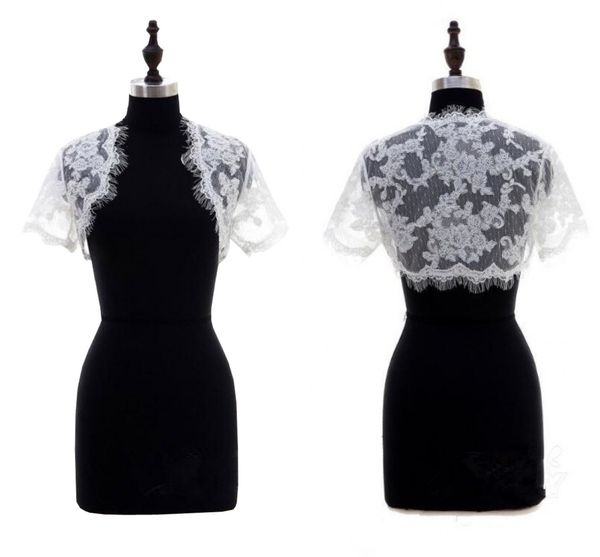 short sleeves lace wraps jacket wedding bridal dresses romantic bolero for evening gowns prom party formal dress white ivory custom
short sleeves lace wraps jacket wedding bridal dresses romantic bolero for evening gowns prom party formal dress white ivory custom