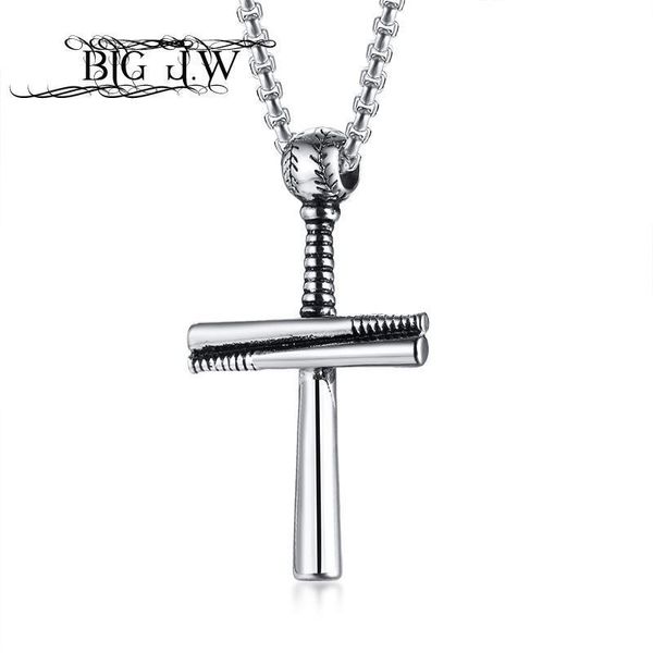 big j.w hip hop baseball cross pendant necklace for men silver color stainless steel necklace ball bat chain female jewelry
big j.w hip hop baseball cross pendant necklace for men silver color stainless steel necklace ball bat chain female jewelry